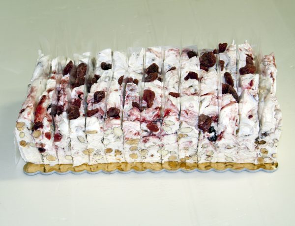 rectangle nougat yaourt et fraises